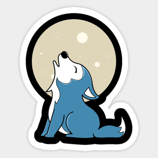 Baby Wolf Moon Sticker